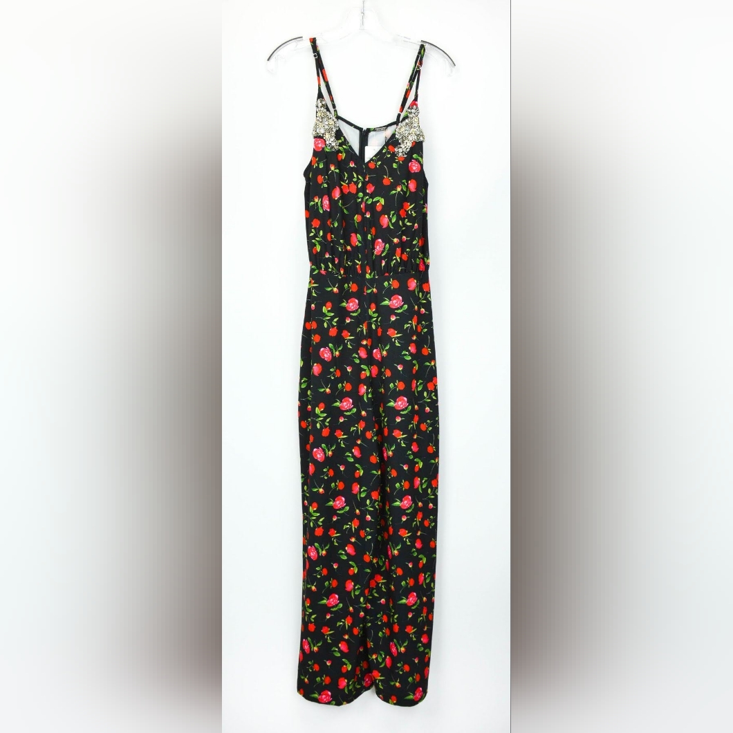 Nwt $785 Sz 42 Dodo Bar Or Crystal Embelished Jumpsuit
